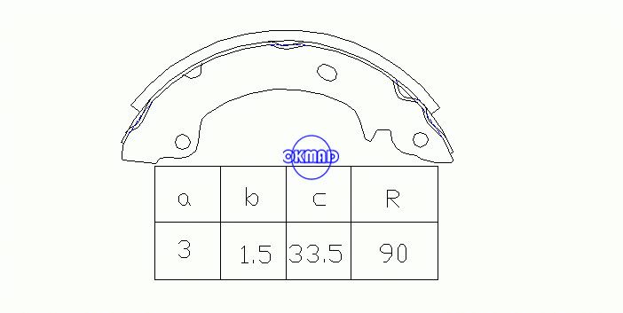 HYUNDAI PONY / EXCEL Saloon (X-2) S COUPE (SLC) Drum Brake shoes FMSI:1423-S620 OEM:58305-23A00 FSB269 FK-11148 K11148 GS8552, OK-BS230